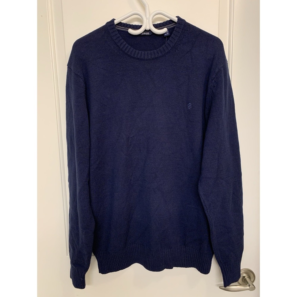 Izod Sweater‎ Mens XL Blue Long Sleeve Crew Neck